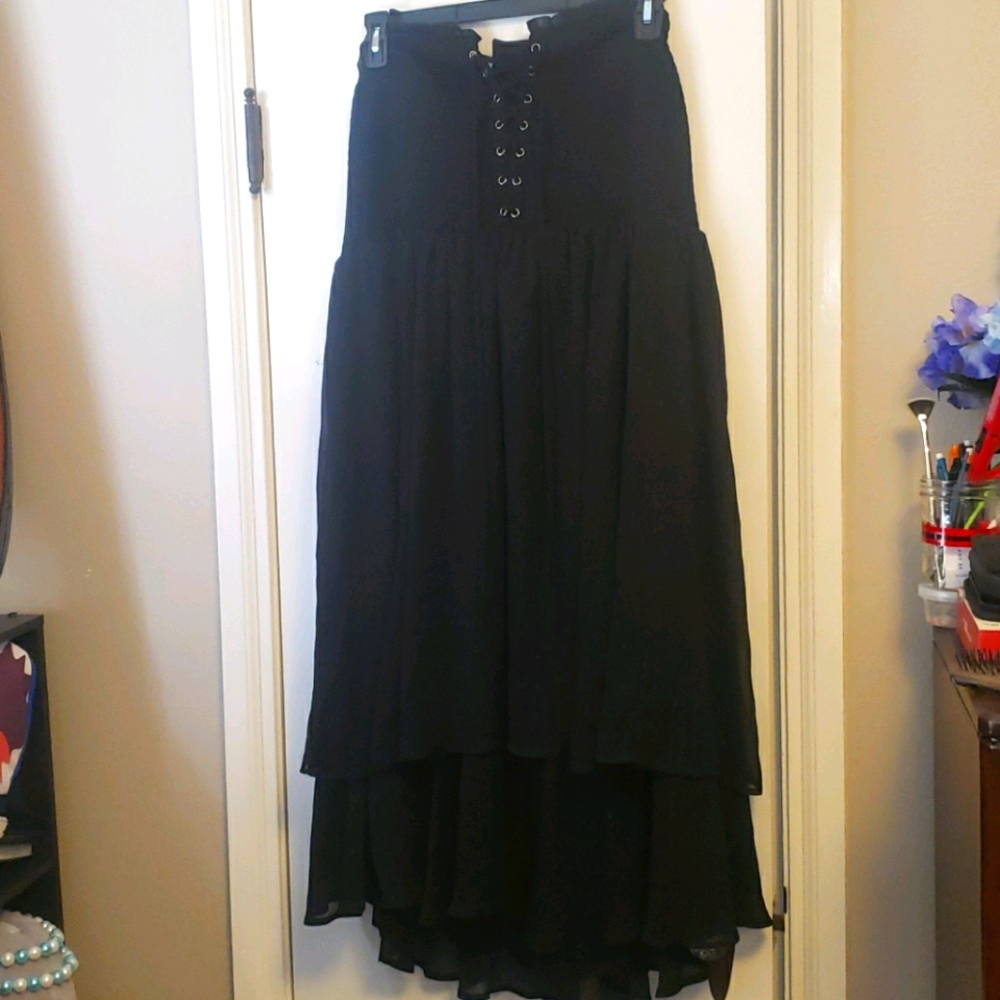 Black corset top dress